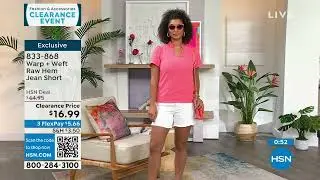 Warp + Weft Raw Hem Jean Short
