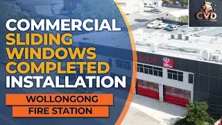 Commercial Aluminium Sliding Windows Installation - Wollongong Fire Station