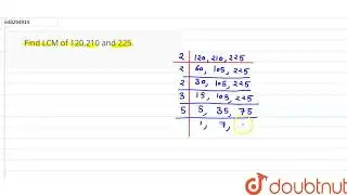 Find LCM of 120,210 and 225.  | CLASS 6 | ALL INDIA SAINIK SCHOOL ENTRANCE EXAMINATION : 2015 | ...