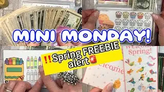 MINI MONDAY SAVINGS CHALLENGES! ‼️FREEBIE ALERT‼️🚨 New Spring Freebie, cash envelope stuffing
