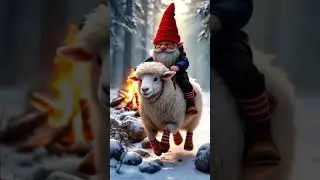 Santa Clause coming on Lamb #cute #pets #santa #lamb #gift #christmas #christian #animals #december