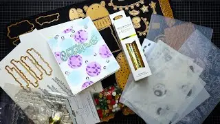 Spellbinders October 2024 Clubs Reveal! Deluxe Caboodle Unboxing & Stencil and Glimmer Card Tutorial