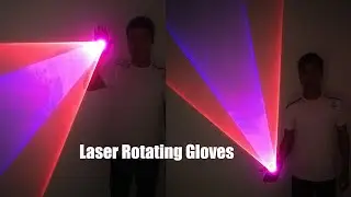 Blue Green Red Laser Gloves for DJ Dancing Club True Blue Rotating LED Gloves Light Pub Party