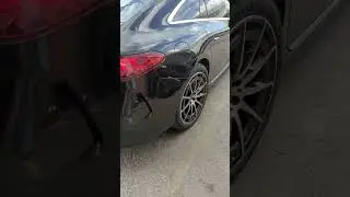 Mercedes EQS rear wheel steering in operation #automobile #mercedes #india #london