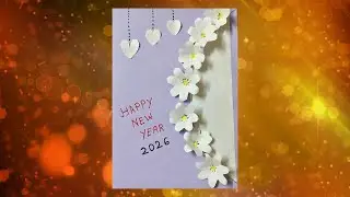 How to Make New Year Card | Easy Card Making | Origami | Paper Cutting|Kids School Project| #MaaTuTv