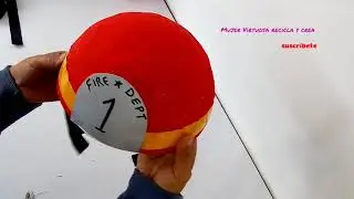 CASCO Y EXTINGUIDOR CON MATERIAL RECICLADO ♻️ DISFRAZ PARA NIÑO