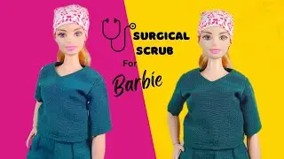 making a surgical scrub for barbie #Doctor barbie#دکتر باربی