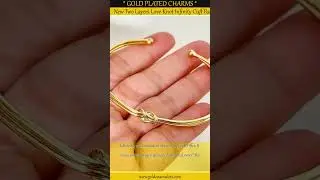 New Two Layers Love Knot Infinity Cuff Bangle Bracelet 14k Yellow Gold Plated