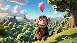 The Monkey&rsquo;s Magical Balloon Ride 🎈🐵 | Fun Learning Adventure for Kids | Preschool Educational Video