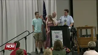Members of the Bath Interact Club share their experiences with Lima Rotary on volunteering and