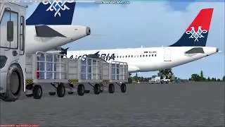 Stormy Arrival FSX Air Serbia A319 Belgrade - Rome