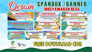 DESAIN SPANDUK / BANNER MUSYAWARAH DESA SIMPEL - FREE DOWNLOAD FILE CDR
