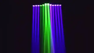 12x60W RGBW 4in1 LED Beam & Wash & Single Swing Strobe Moving Beam Bar Light