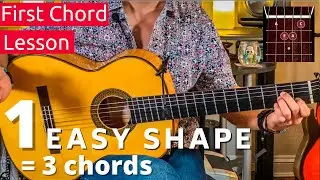 How to Play First Full Guitar Chord | Learn THIS Chord First!