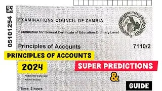 Principles of Accounts 2024 Exam|| Predictions and Study focus