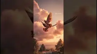Dominance decided above the clouds.&rdquo;#ai#nature#birds#viral#aishorts#trending