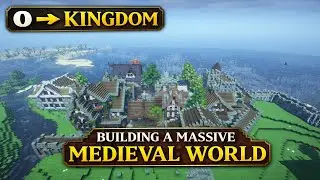 Building a Massive Medieval World from Scratch! (Full Timelapses) #minecraft #creative #gaming
