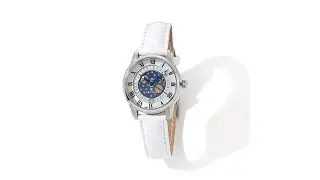 Thomas Earnshaw Longitude Moon Phase Leather Strap Watch
