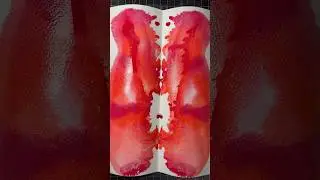 What do you see in the red inkblot? #inkblot #art #shorts #artshorts