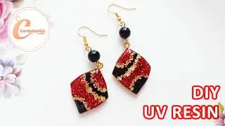 UV レジン | DIY UV Resin Art  |No mold Make your own Wire Bezel Frame | Step By Step Tutorial