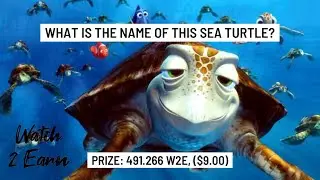 (Won) What is the name of this Sea Turtle from Finding Nemo? (Prize: 491.266 W2E, $9.00) | Vid. 44