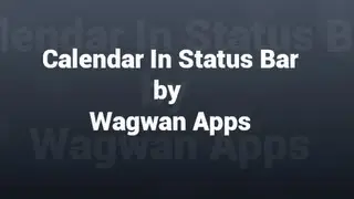 Calendar In Status Bar