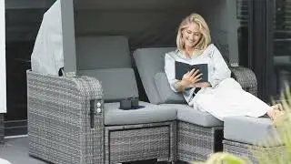 Strandkorb HOLBY - mit Abdeckung - Home Deluxe