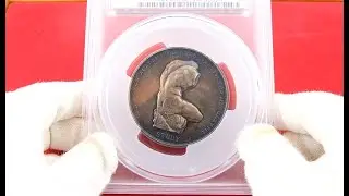 イギリス 1837年 ロイヤルアカデミー 試作銀メダル W.WYON作 PCGS SP63