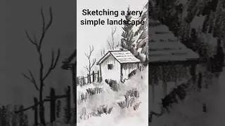Quick & Easy Landscape Sketch in Pencil Shading #pencilshading #scenery #landscapeart #quicksketch