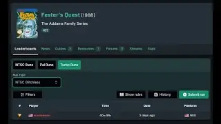 Fester's Quest WR Speedrun! 40:58 | Glicthless, Nooseless, Turbo ON!