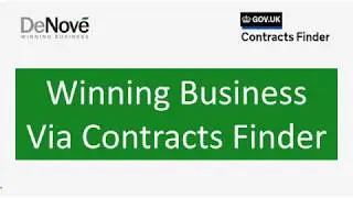 Winning Business Via Contracts Finder