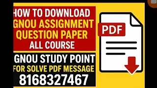 How to download IGNOU assignment questions paper // IGNOU assignment questions paper kaise download