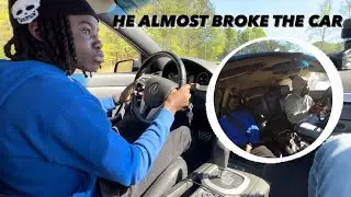 LETTING MY 14 YEAR OLD LIL BROTHER DRIVE MY CAR😨 *BAD IDEA*