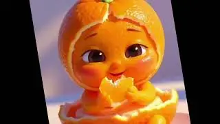 Cute orange fruit baby #cute 