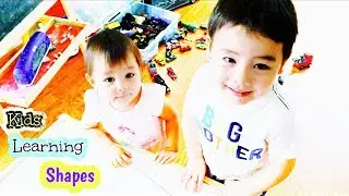Kids learning Shapes. 3 year old boy learning. Little Vlog Study Time