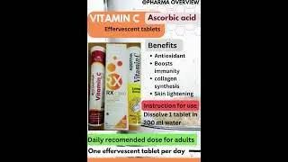 Vitamin C effervescent tablet#shorts