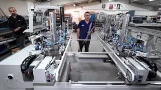 SAC-100 Automatic Screen Frame Corner Press machine.