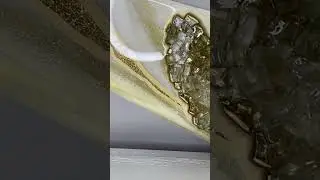 Resin and Glass Cross White/Gold