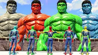 Hulk Smash | Hulk MCU Army vs Team Spiderman PS4 Fusion - What If