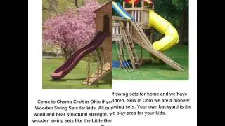 Wooden Backyard Swing Sets for kids