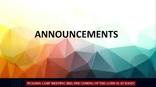 WCGSDA CAMP MEETING 2025 ||SONG SERVICE|| AUGUST 1ST 2025