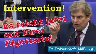 Bundestag: Rainer Kraft zerlegt SPD-Politikerin bei Kurzintervention