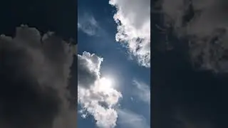 Blue Sky Sun Clouds Time lapse  | No copyright Background video