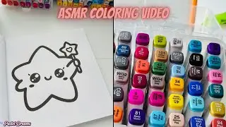 Relaxing and satisfying coloring video | ASMR Coloring my own coloring Video