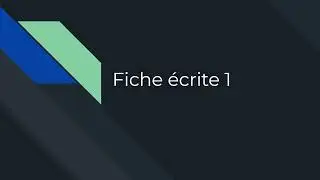 Fiche écrite 1 Permis C