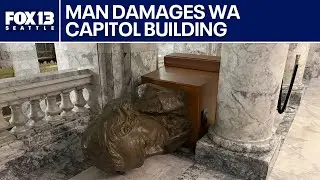 Man damages WA capitol building after early morning break-in | FOX 13 Seattle