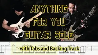 Mr. Big Paul Gilbert ANYTHING FOR YOU Guitar Solo with Tabs and Backing Track by Alvin De Leon