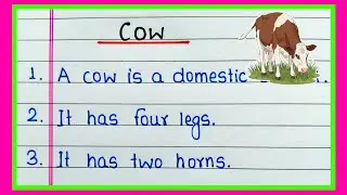 10 lines on Cow in English | Few lines about cow in English | Ten lines on cow | Cow essay 