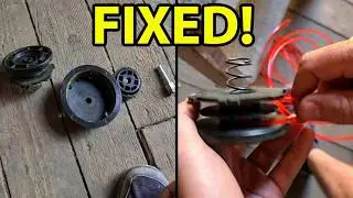 Trimmer line replacement (Head fix, Grunman, Electric, Cord, Nylon, String, Grass/weed cutting)