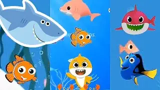 Детская песенка про акулу в подводном мире | Детские стишки для малышей | Морская песня про живот...